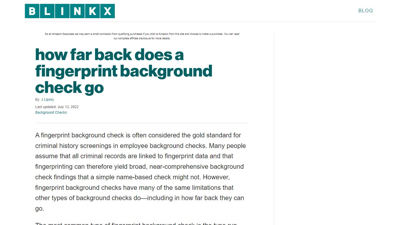 how far back does a fingerprint background check go - Blinkx